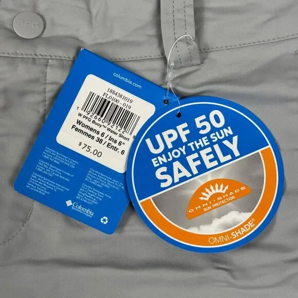 Grey Columbia OMNI Shade PFG Buoy Water shorts - Size 6 - Picture 3 of 8